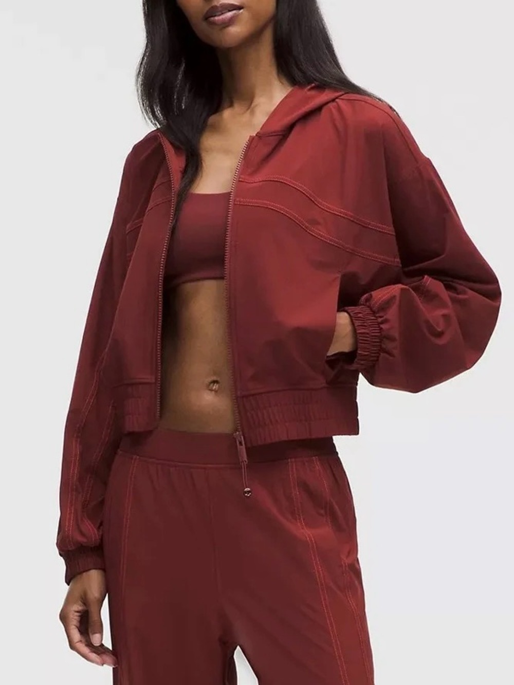 NWT Lululemon Define Hooded Track Jacket Swift 10 Cranberry Charm / Cherry Ember